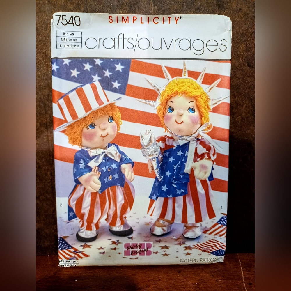 Vintage Simplicity #7540 Sewing Pattern/ Uncut/ Patriotic